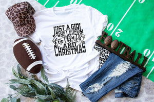 Just A Girl Who Loves Football And Christmas