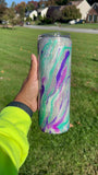 RTS Silver/Teal (Glow) Milky Way Tumbler