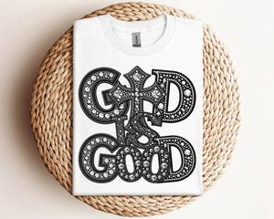 God Is Good (Faux Rhinestone Design)