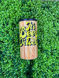 RTS Beer O' Clock Woodgrain Koozie/Tumbler - 12oz