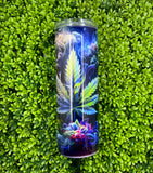 Colorful Smoke & Marijuana Leaf Glitter Tumbler