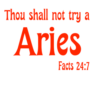 Sweatshirt or Hoodie: Thou Shall Not Try A Aries Red Puff