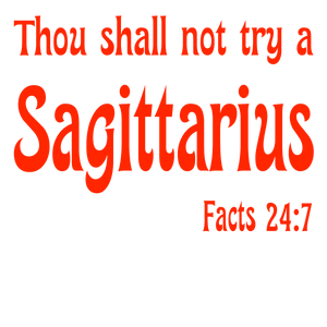 Sweatshirt or Hoodie: Thou Shall Not Try A Sagittarius Red Puff