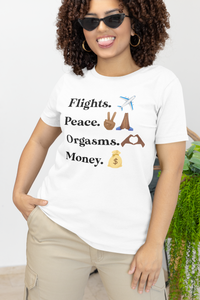 Flights Peace Orgasms Money