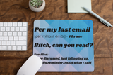 Per My Last Email Mousepads