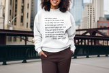 Sweatshirt or Hoodie: Dear Black Woman Letter