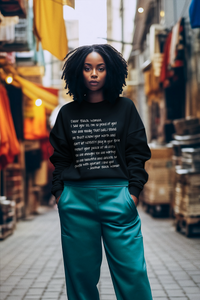 Sweatshirt or Hoodie: Dear Black Woman Letter